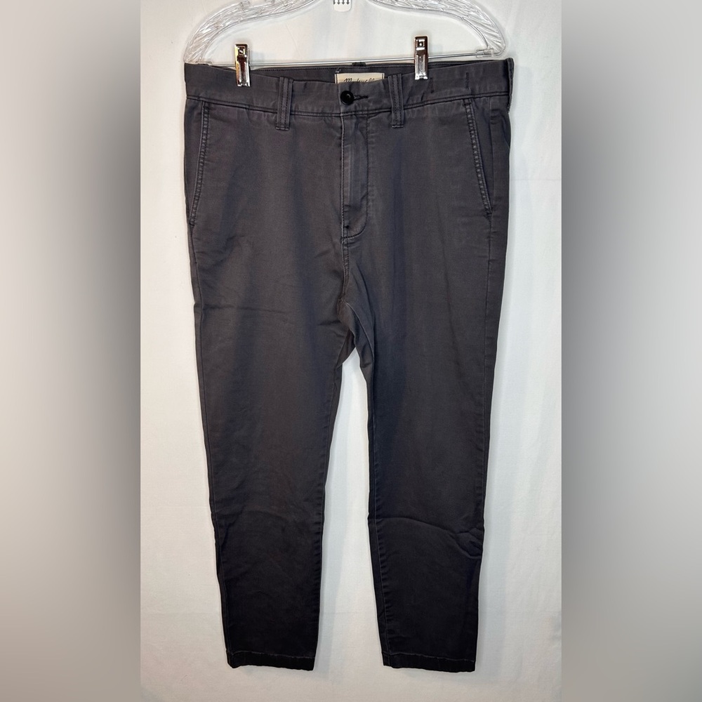Madewell Men’s Charcoal Denim Jeans Straight Leg Slim CoolMax Size 32X30